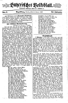 Bayerisches Volksblatt (Regensburger Morgenblatt) Dienstag 4. Januar 1859