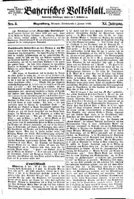 Bayerisches Volksblatt (Regensburger Morgenblatt) Mittwoch 5. Januar 1859