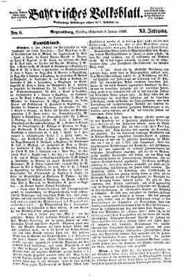 Bayerisches Volksblatt (Regensburger Morgenblatt) Samstag 8. Januar 1859