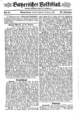 Bayerisches Volksblatt (Regensburger Morgenblatt) Donnerstag 13. Januar 1859