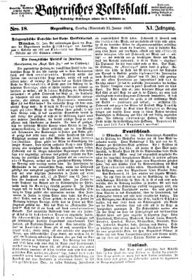 Bayerisches Volksblatt (Regensburger Morgenblatt) Samstag 22. Januar 1859