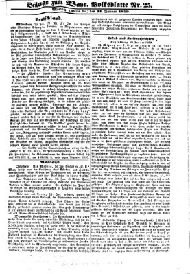 Bayerisches Volksblatt (Regensburger Morgenblatt) Montag 31. Januar 1859