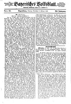 Bayerisches Volksblatt (Regensburger Morgenblatt) Sonntag 6. Februar 1859