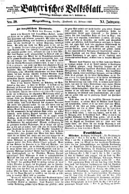 Bayerisches Volksblatt (Regensburger Morgenblatt) Dienstag 15. Februar 1859