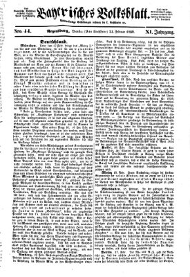 Bayerisches Volksblatt (Regensburger Morgenblatt) Dienstag 22. Februar 1859