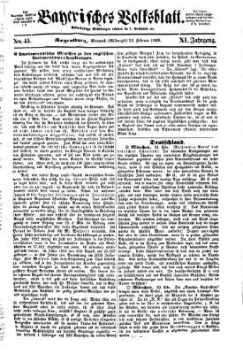 Bayerisches Volksblatt (Regensburger Morgenblatt) Mittwoch 23. Februar 1859