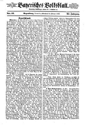 Bayerisches Volksblatt (Regensburger Morgenblatt) Donnerstag 24. Februar 1859