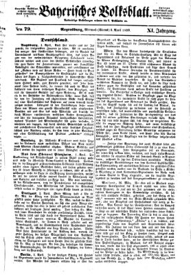 Bayerisches Volksblatt (Regensburger Morgenblatt) Mittwoch 6. April 1859