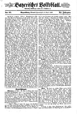 Bayerisches Volksblatt (Regensburger Morgenblatt) Mittwoch 13. April 1859