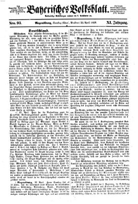 Bayerisches Volksblatt (Regensburger Morgenblatt) Samstag 23. April 1859