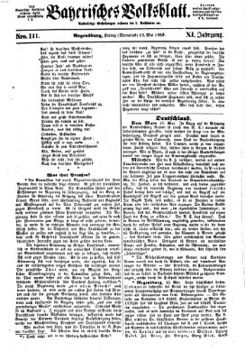 Bayerisches Volksblatt (Regensburger Morgenblatt) Freitag 13. Mai 1859