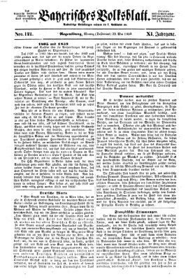 Bayerisches Volksblatt (Regensburger Morgenblatt) Montag 23. Mai 1859