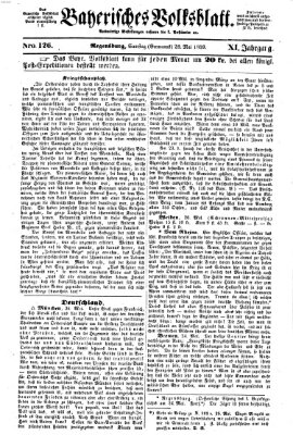 Bayerisches Volksblatt (Regensburger Morgenblatt) Samstag 28. Mai 1859