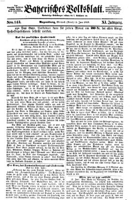 Bayerisches Volksblatt (Regensburger Morgenblatt) Mittwoch 15. Juni 1859