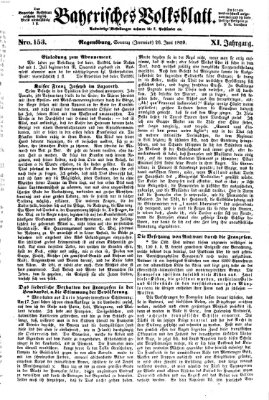 Bayerisches Volksblatt (Regensburger Morgenblatt) Sonntag 26. Juni 1859