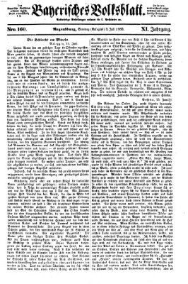 Bayerisches Volksblatt (Regensburger Morgenblatt) Sonntag 3. Juli 1859