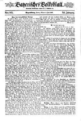 Bayerisches Volksblatt (Regensburger Morgenblatt) Freitag 8. Juli 1859