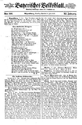 Bayerisches Volksblatt (Regensburger Morgenblatt) Samstag 9. Juli 1859