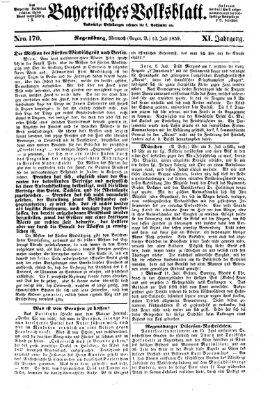 Bayerisches Volksblatt (Regensburger Morgenblatt) Mittwoch 13. Juli 1859