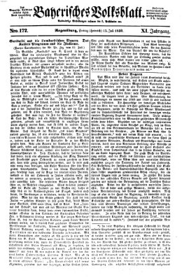 Bayerisches Volksblatt (Regensburger Morgenblatt) Freitag 15. Juli 1859