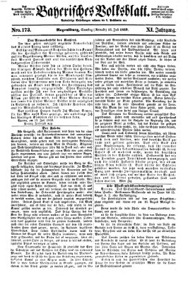 Bayerisches Volksblatt (Regensburger Morgenblatt) Samstag 16. Juli 1859