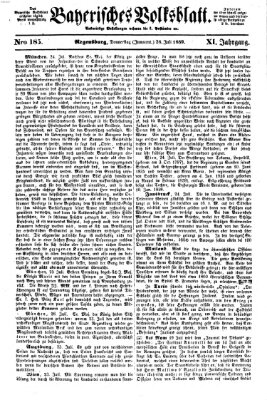 Bayerisches Volksblatt (Regensburger Morgenblatt) Donnerstag 28. Juli 1859