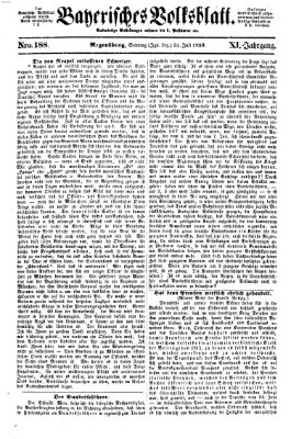 Bayerisches Volksblatt (Regensburger Morgenblatt) Sonntag 31. Juli 1859