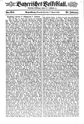 Bayerisches Volksblatt (Regensburger Morgenblatt) Mittwoch 17. August 1859