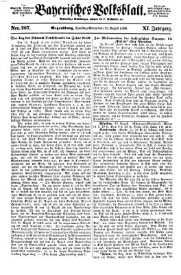 Bayerisches Volksblatt (Regensburger Morgenblatt) Samstag 20. August 1859