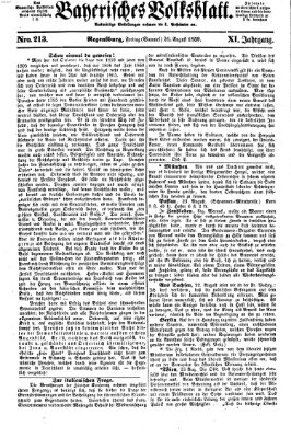 Bayerisches Volksblatt (Regensburger Morgenblatt) Freitag 26. August 1859