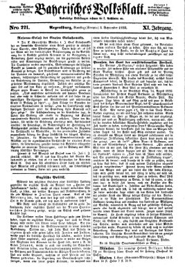 Bayerisches Volksblatt (Regensburger Morgenblatt) Samstag 3. September 1859