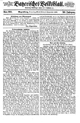 Bayerisches Volksblatt (Regensburger Morgenblatt) Donnerstag 8. September 1859