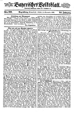 Bayerisches Volksblatt (Regensburger Morgenblatt) Mittwoch 14. September 1859