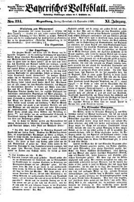 Bayerisches Volksblatt (Regensburger Morgenblatt) Freitag 16. September 1859