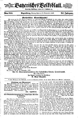 Bayerisches Volksblatt (Regensburger Morgenblatt) Montag 26. September 1859