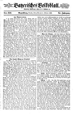 Bayerisches Volksblatt (Regensburger Morgenblatt) Dienstag 4. Oktober 1859