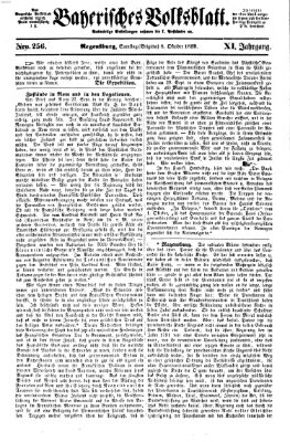 Bayerisches Volksblatt (Regensburger Morgenblatt) Samstag 8. Oktober 1859