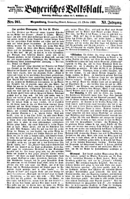 Bayerisches Volksblatt (Regensburger Morgenblatt) Donnerstag 13. Oktober 1859