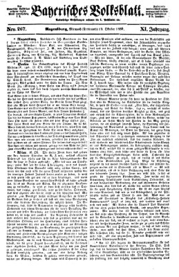 Bayerisches Volksblatt (Regensburger Morgenblatt) Mittwoch 19. Oktober 1859