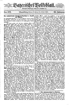 Bayerisches Volksblatt (Regensburger Morgenblatt) Montag 31. Oktober 1859