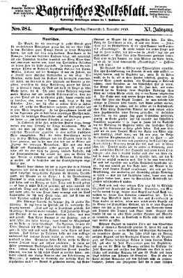 Bayerisches Volksblatt (Regensburger Morgenblatt) Samstag 5. November 1859