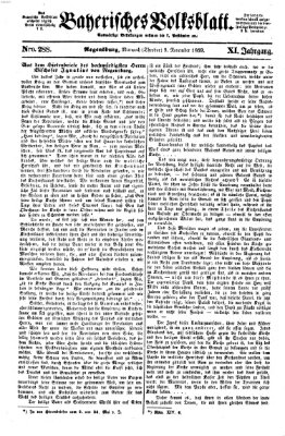 Bayerisches Volksblatt (Regensburger Morgenblatt) Mittwoch 9. November 1859