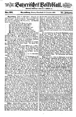 Bayerisches Volksblatt (Regensburger Morgenblatt) Sonntag 13. November 1859