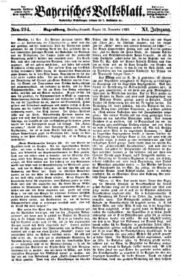 Bayerisches Volksblatt (Regensburger Morgenblatt) Dienstag 15. November 1859