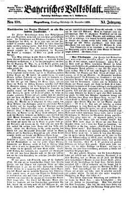 Bayerisches Volksblatt (Regensburger Morgenblatt) Samstag 19. November 1859