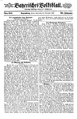 Bayerisches Volksblatt (Regensburger Morgenblatt) Freitag 25. November 1859