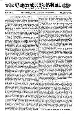 Bayerisches Volksblatt (Regensburger Morgenblatt) Samstag 26. November 1859