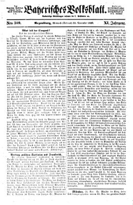 Bayerisches Volksblatt (Regensburger Morgenblatt) Mittwoch 30. November 1859