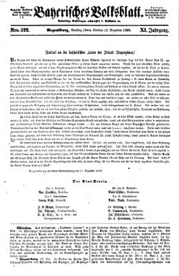 Bayerisches Volksblatt (Regensburger Morgenblatt) Dienstag 13. Dezember 1859