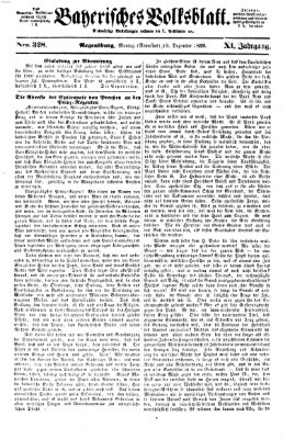 Bayerisches Volksblatt (Regensburger Morgenblatt) Montag 19. Dezember 1859